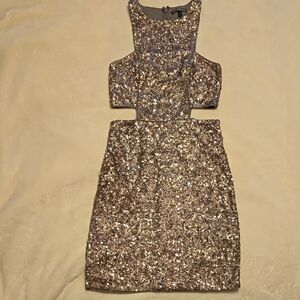 Elegant Bronze Sequin Dress